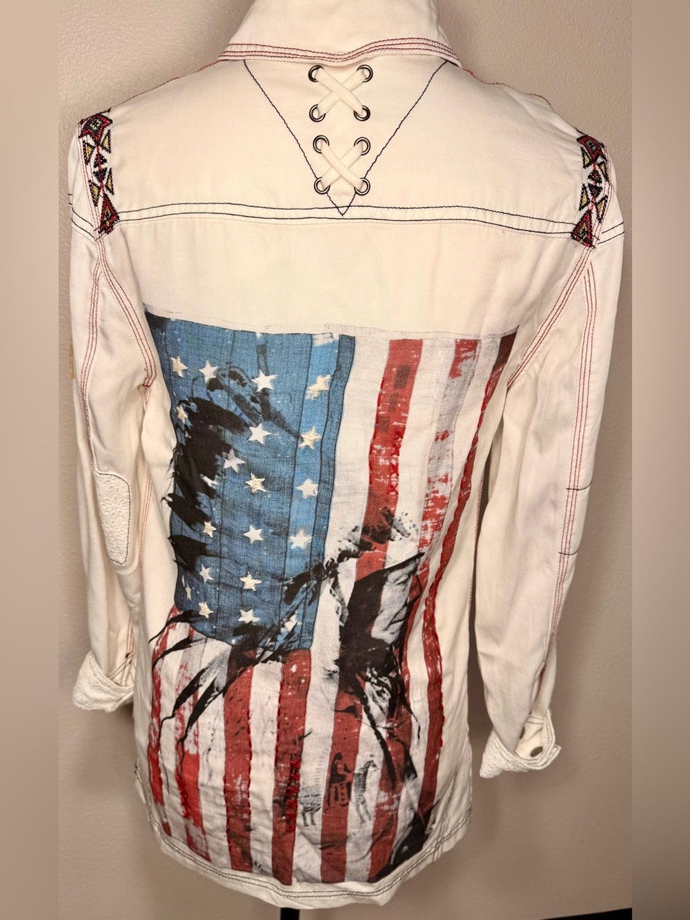 DOUBLE D RANCH || Button Down Shirt-Jacket in Ivory - SZ XS